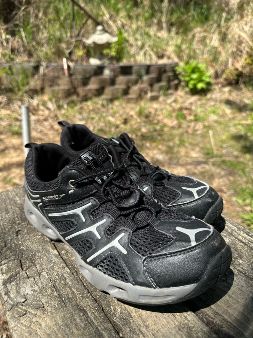 Speedo Black and Gray Men’s Athletic Water Sneakers
